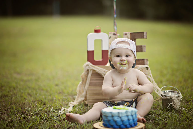 First Birthday Session - Lets Go Fishing! - Laci Leigh Photography
